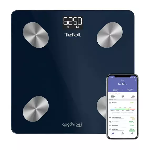 Cântar de podea Tefal BM9720F0, Albastru, 4 image
