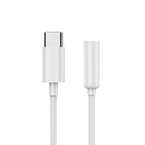 Audio Adaptor Cablexpert A-CM-3.5F-01, USB Type-C (M) - 3.5mm 4-pin (F), 0,01 m, Alb, 3 image