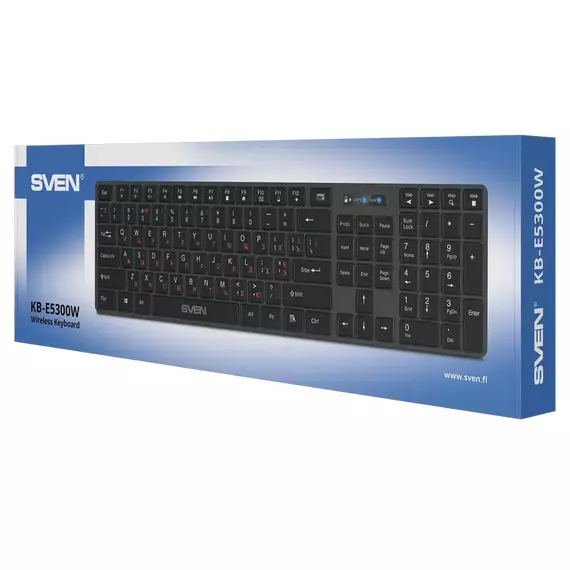 Tastatură SVEN E5300W, Fără fir, Negru, 4 image