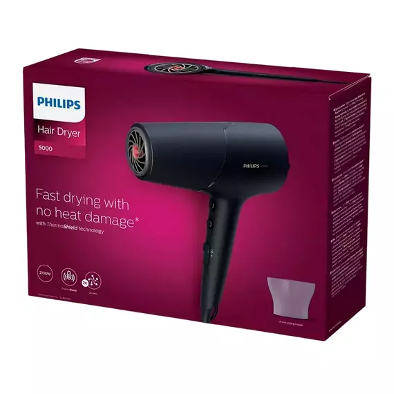 Uscător de păr Philips BHD504/00, 2100 W, Negru, 3 image
