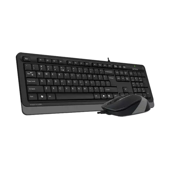 Set Tastatură + Mouse A4Tech F1010, Cu fir, Negru/Gri, 2 image