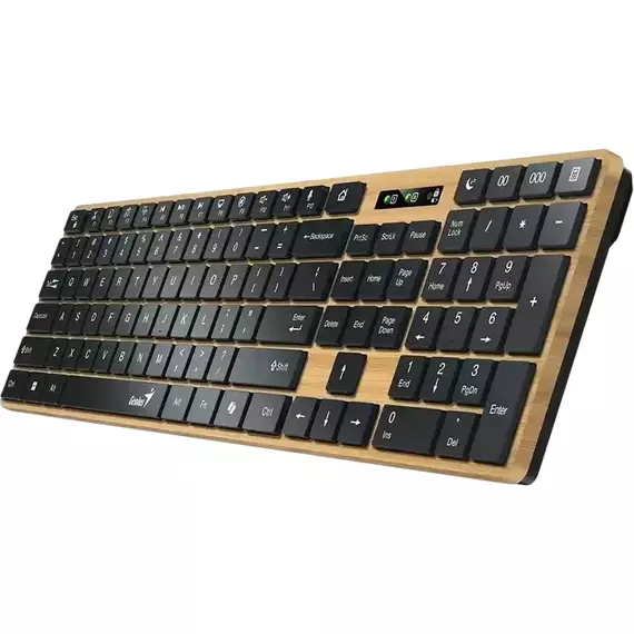 Tastatură Genius SlimStar 7250BT, Fără fir, Pine Wood, 5 image