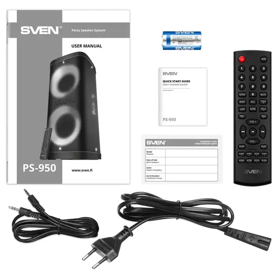 Boxă portabilă SVEN PS-950, Negru, 6 image