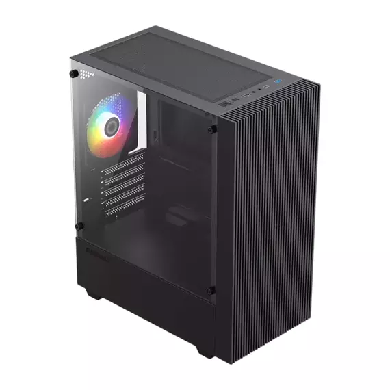 Case mATX GAMEMAX Edge, w/o PSU, 0.45mm, 1x120mm FRGB, Front Mesh, Tempered Glass, Dust Filter, 1xUS, 6 image