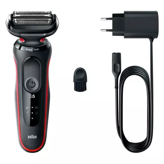 Aparat de ras electric Braun 51-R1000s, Negru | Roșu, 2 image
