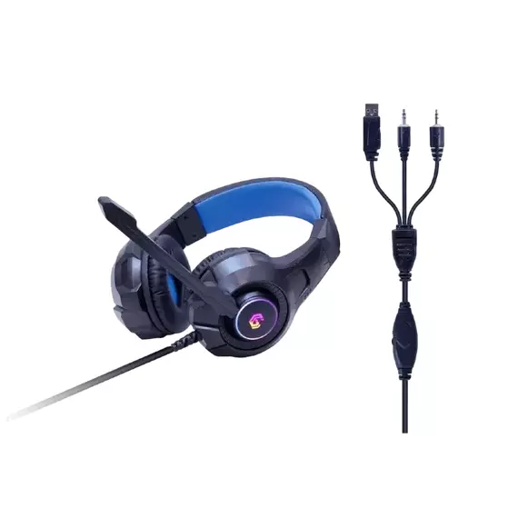 Set Tastatură + Mouse + Mouse Pad + Căști Gembird GGS-UMGL4-02, Cu fir, Negru, 6 image