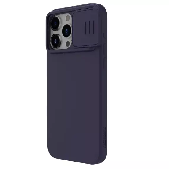 Husă Nillkin iPhone 15 Pro, CamShield Silky Silicone, Dark Purple, 6 image