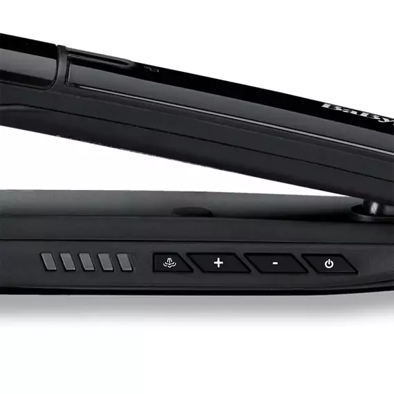 Placă de îndreptat părul BaByliss 2 in 1 Steam Shine ST496E, Negru | Argintiu, 7 image
