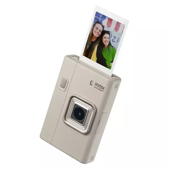 Cameră Foto Fujifilm Instax Mini LiPlay+, Sand Beige, 6 image
