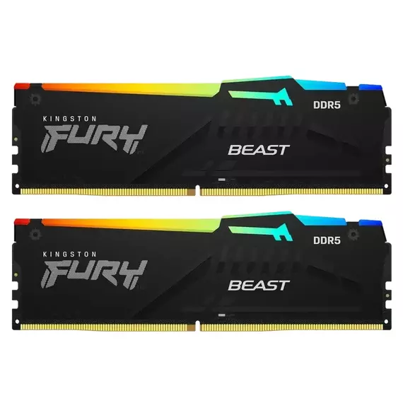 Memorie RAM Kingston FURY Beast RGB, DDR5 SDRAM, 6400 MHz, 32GB, KF564C32BBEAK2-32, 8 image