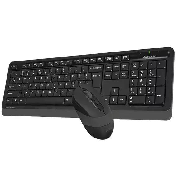Set Tastatură + Mouse A4Tech FG1010S, Fără fir, Gri, 3 image