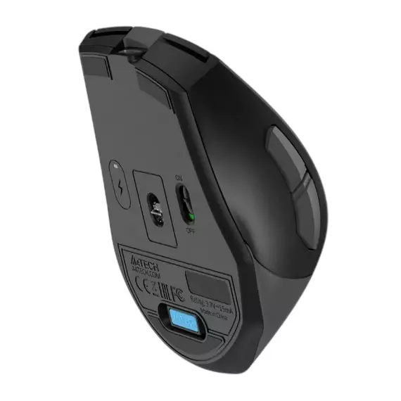 Wireless Mouse A4Tech FG35CS Plus, Fstyler 2.4G Rechargeable With Silent Button , Gray, 5 image