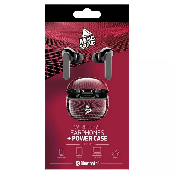 Căști Cellularline Music Sound Fantasy in ear, Negru/Rosu, 3 image