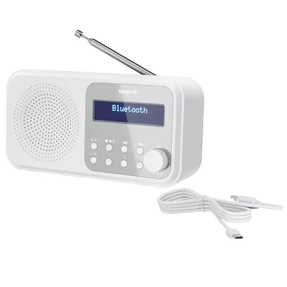 Radio portabil Sharp DR-P420WHV01, Alb, 6 image