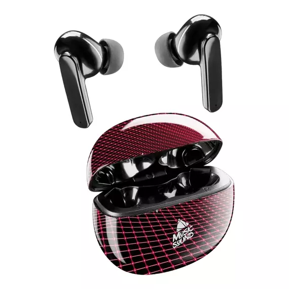 Căști Cellularline Music Sound Fantasy in ear, Negru/Rosu, 4 image