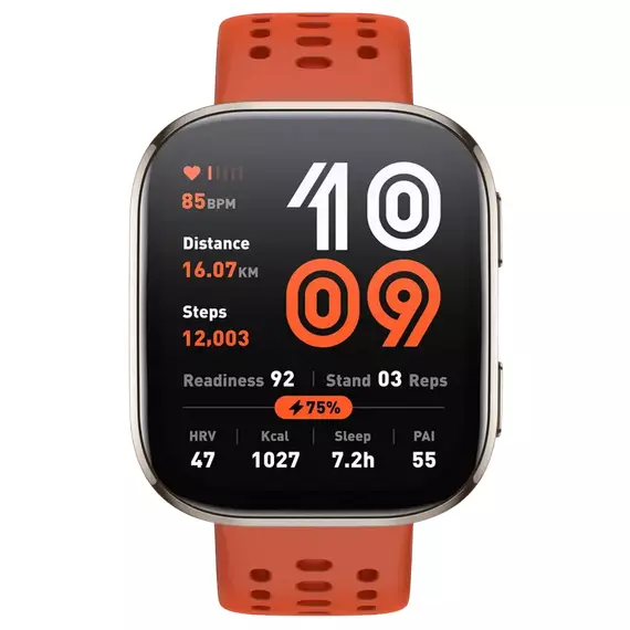 Ceas inteligent Xiaomi Amazfit Bip 6, Roșu, 4 image