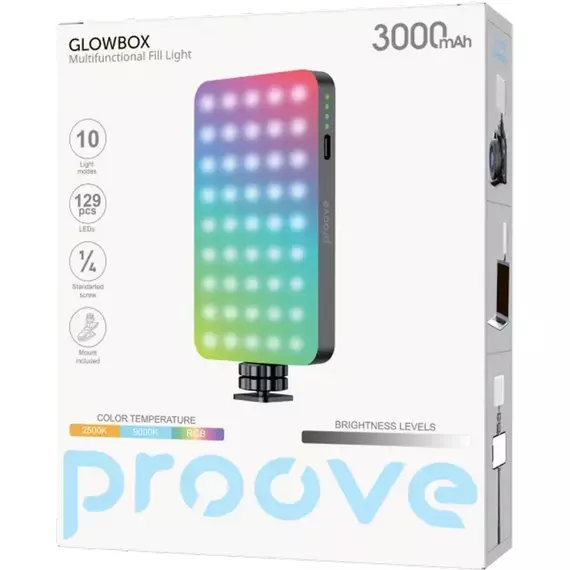 Lampă Selfie Proove Glowbox, Negru, 7 image