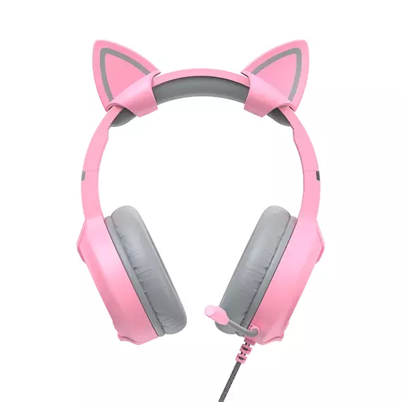 Căști gaming Havit H2233d, Cu fir, Roz, 5 image