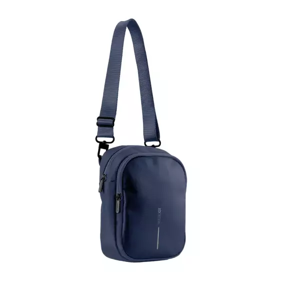 Geantă pe umăr Bobby Boxy Sling, Polietilen tereftalat reciclat, Bleumarin, 7 image