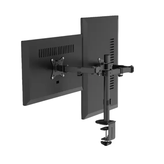 Suport birou pentru monitoare Gembird MA-D2-03, Negru, 2 image