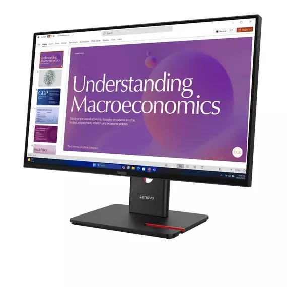 24" Monitor Lenovo T24D-40, IPS 1920x1080 FHD, Negru, 6 image