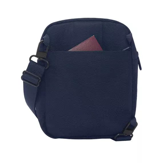 Geantă pe umăr Bobby Boxy Sling, Polietilen tereftalat reciclat, Bleumarin, 4 image