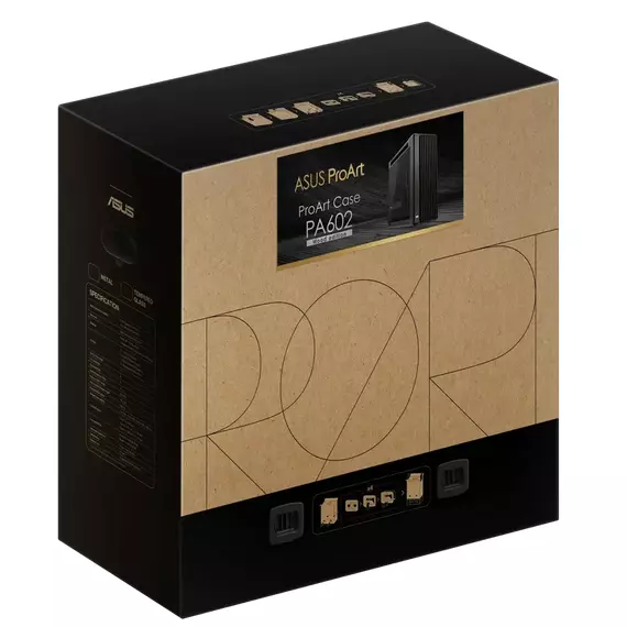 Carcasă PC ASUS ProArt PA602 Wood TG, Midi-Tower, Negru, 3 image