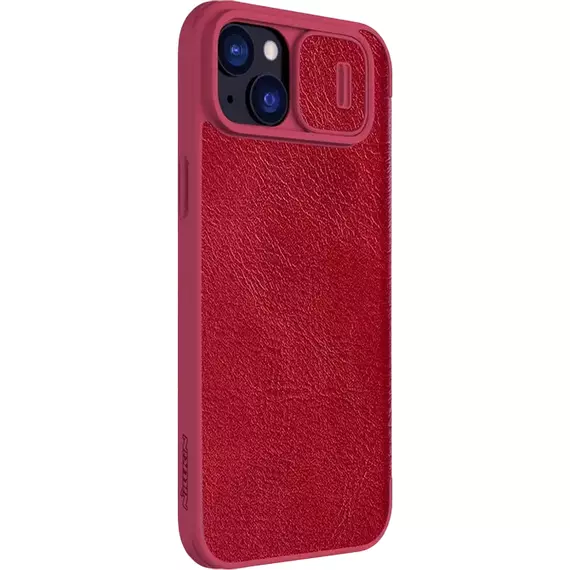Husă tip carte Nillkin iPhone 15 Plus - Qin Pro, Roșu, 2 image