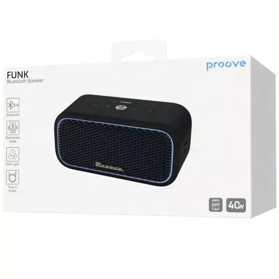 Boxă portabilă Proove Funk 40W, Negru, 8 image