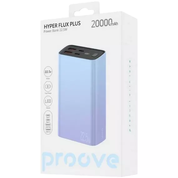 Acumulator extern Proove Hyper Flux Plus, 20000mAh, Multicolor, 2 image
