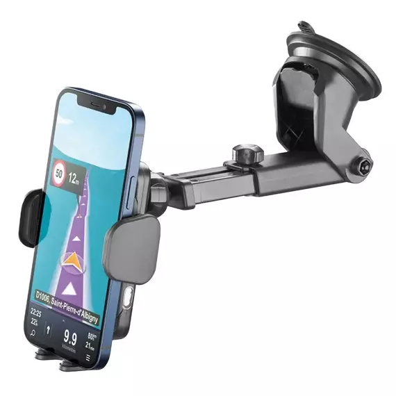 Suport Auto Cellularline Hug Dual Pro 15W, Negru, 4 image