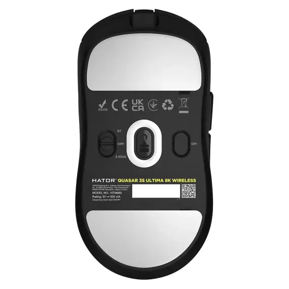 Mouse HATOR Quasar 3S Ultima 8K, Negru, 2 image
