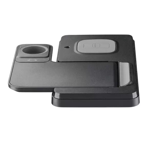 Încărcător wireless Cellularline Triple Station 3 in 1, 15W, Negru, 4 image