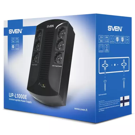 Sursă de alimentare neîntreruptibilă SVEN UP-L1000, Linear-interactiv, 1000VA, 7 image