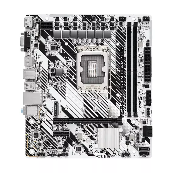 Placă de bază ASRock H610M-HDV/M.2+ D5, LGA1700, Intel H610, Micro-ATX, 5 image