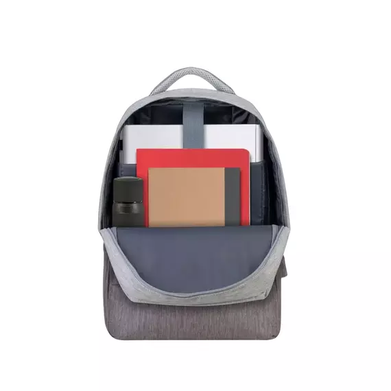 Rucsac pentru Laptop RivaCase Prater, 15.6", Poliester, Gri/Moca, 8 image
