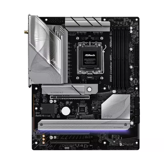 Placă de bază ASRock B850 LiveMixer WiFi, AM5, AMD B850, ATX, 6 image