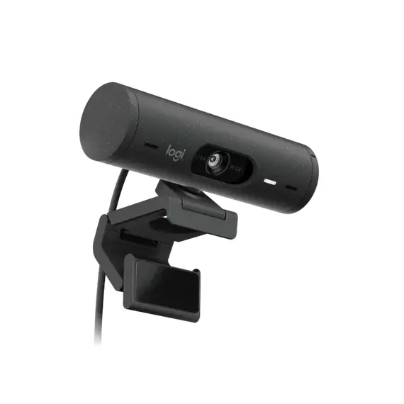 Cameră Web Logitech BRIO 500, Full-HD 1080P, Gri, 5 image