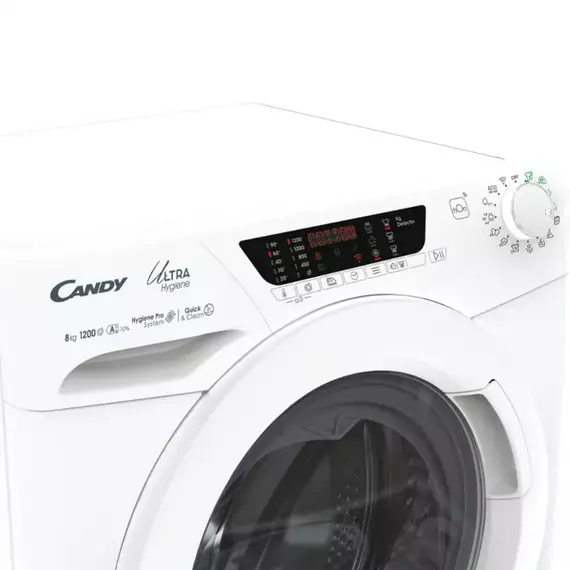 Mașină de spălat Candy HE 1284TWM6/1-S, 8kg, Alb, 5 image