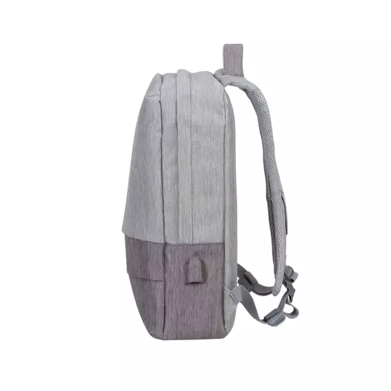 Rucsac pentru Laptop RivaCase Prater, 15.6", Poliester, Gri/Moca, 4 image