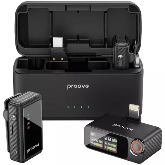 Microphone Wireless Microphone System Proove Forum Pro (Lightning/Type-C/AUX), Black, 4 image