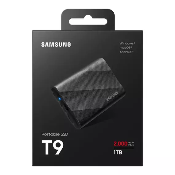 SSD portabil extern Samsung T9, 1 TB, Negru (MU-PG1T0B/EU), 7 image
