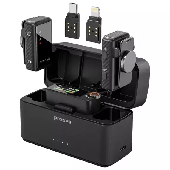 Microphone Wireless Microphone System Proove Forum Pro (Lightning/Type-C/AUX), Black, 6 image