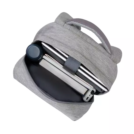 Rucsac pentru Laptop RivaCase Prater, 15.6", Poliester, Gri/Moca, 7 image