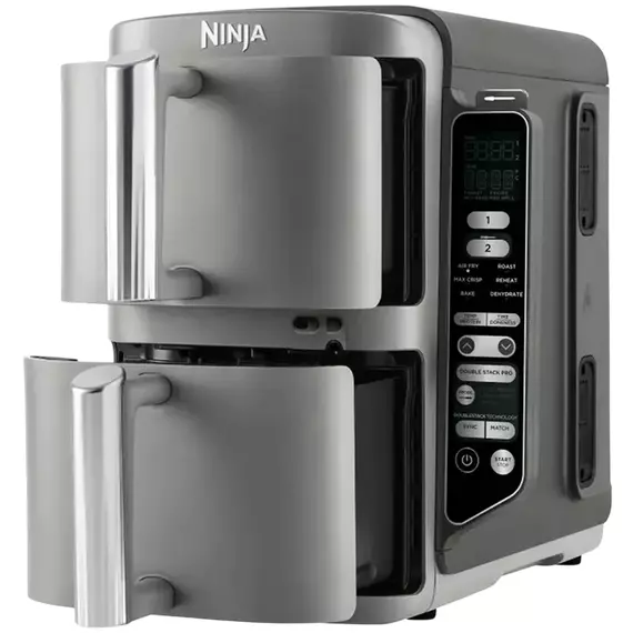 Friteuză cu aer cald Ninja Double Stack XL Smart SL451EU, Gri, 6 image