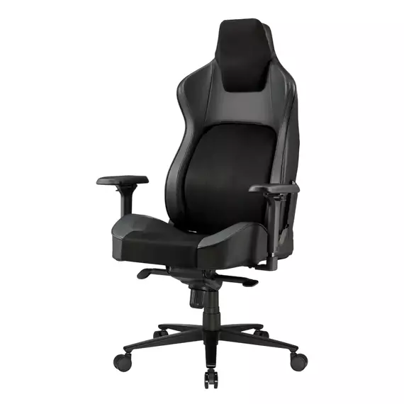 Scaun Gaming Lumi CH06-39, Țesătură, PU Piele, Negru, 2 image
