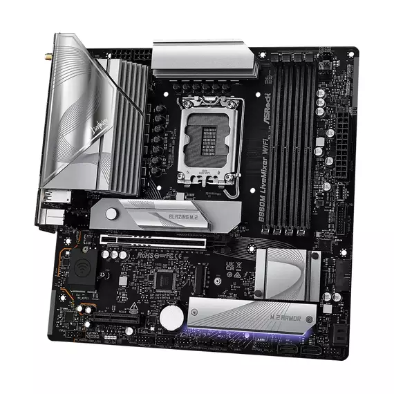 Placă de bază ASRock B860M LiveMixer WiFi, LGA1851, Intel B860, Micro-ATX, 5 image