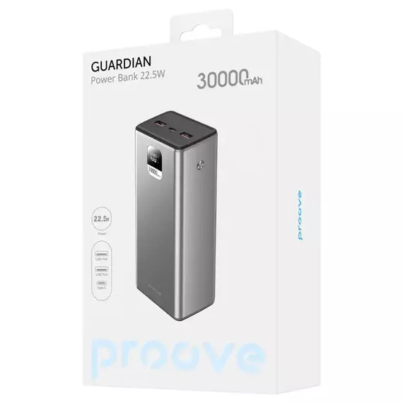 Acumulator extern Proove Guardian, 30000mAh, Gri, 2 image