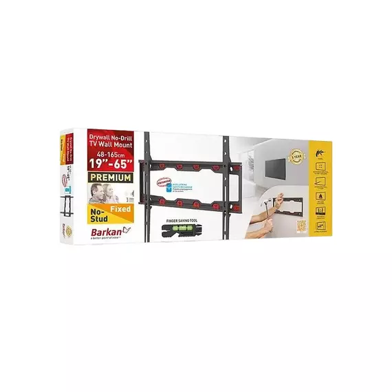 Suport fixat pe perete BARKAN ND300, Negru, 2 image