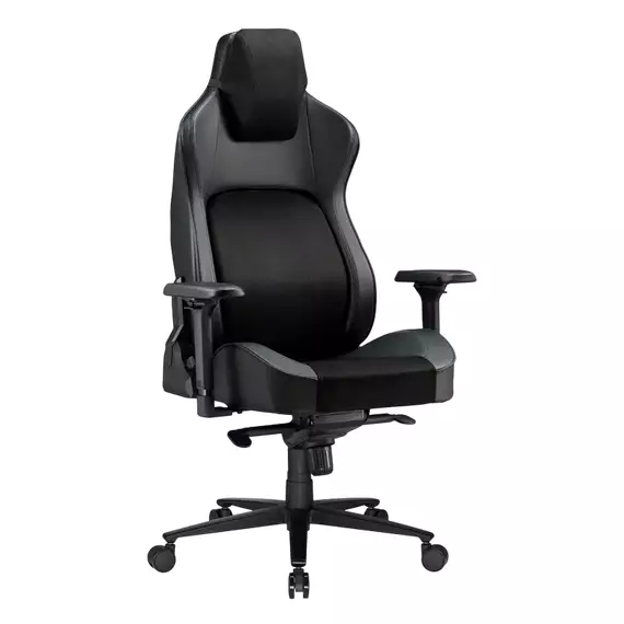 Scaun Gaming Lumi CH06-39, Țesătură, PU Piele, Negru, 7 image